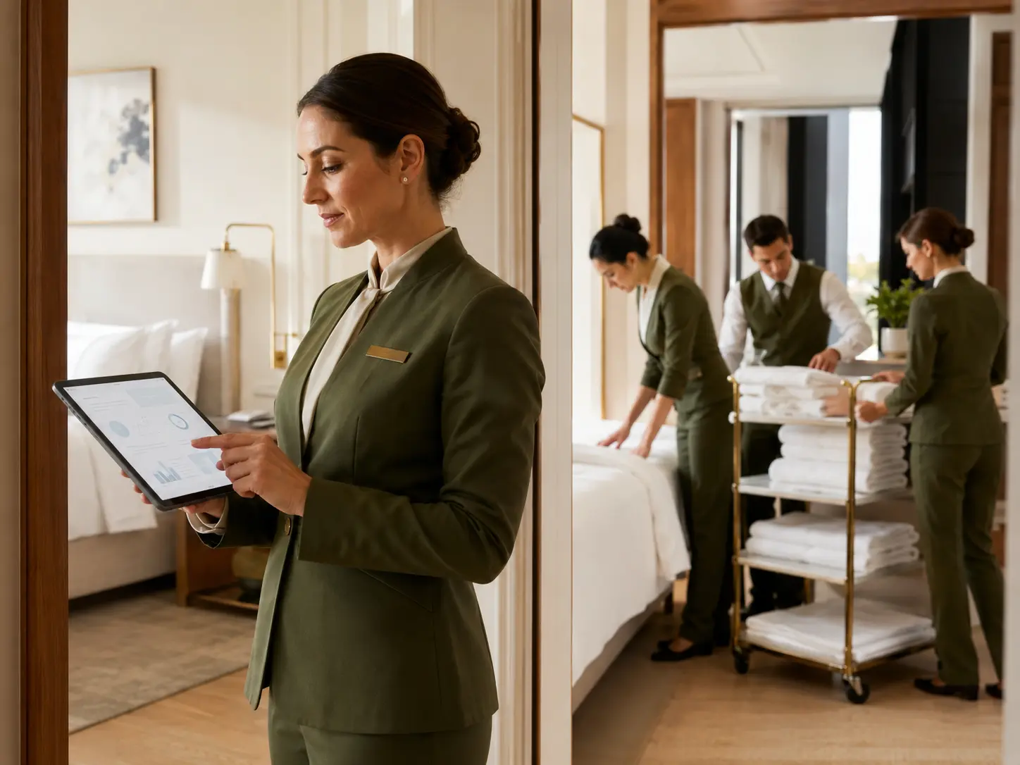 Controllo tecnico in una suite d’hotel